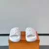 Louis Vuitton Men White Patterned Leather Slides product view 2