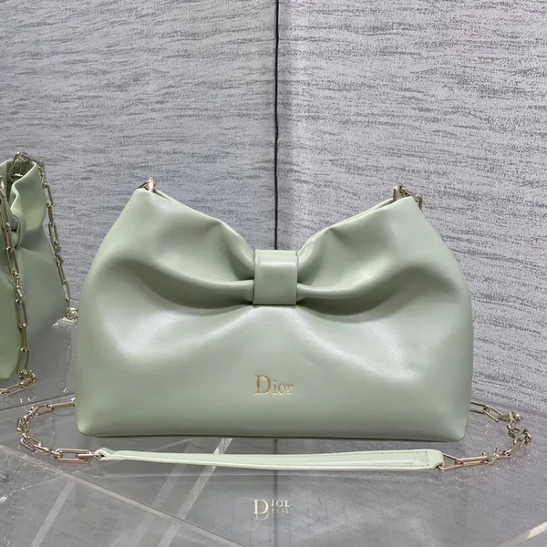 Dior Bow Bag Green Lambskin product view 1