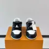 Louis Vuitton Men Black White Leather Sneakers product view 2