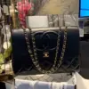 Chanel Shopping Handbags Woman’s Black Leather 33x23x11cm product view 2