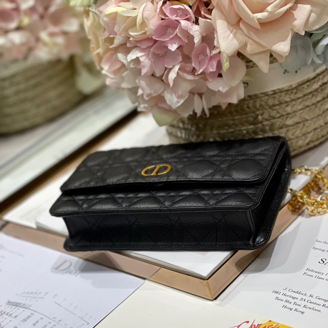 Dior Woc Women’s Black Handbag with Gold Lock 20× .5×3.5 cm product view 7