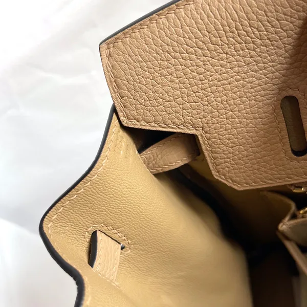 Hermès Birkin 25 cm Beige Togo Leather Gold Hardware Bag product view 9