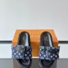 Louis Vuitton Men Navy Fabric Slides product view 6