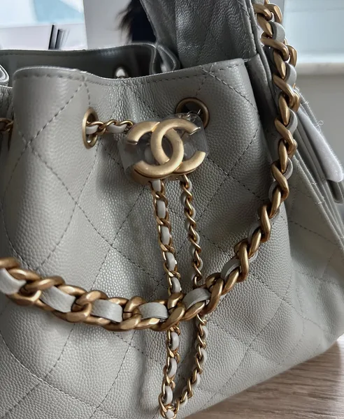 Chanel Small 25 Grey with Gold Hardware Bag product view 3