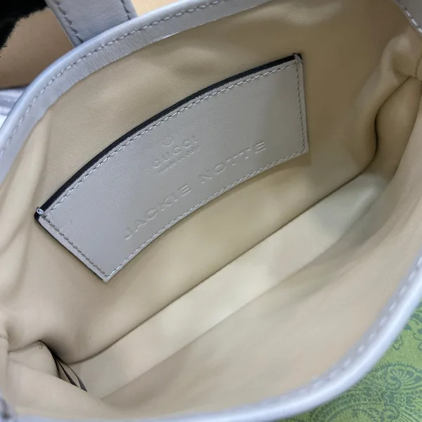 Gucci Jackie Notte Mini Bag 19 In White Calfskin Gold Hardware product view 5