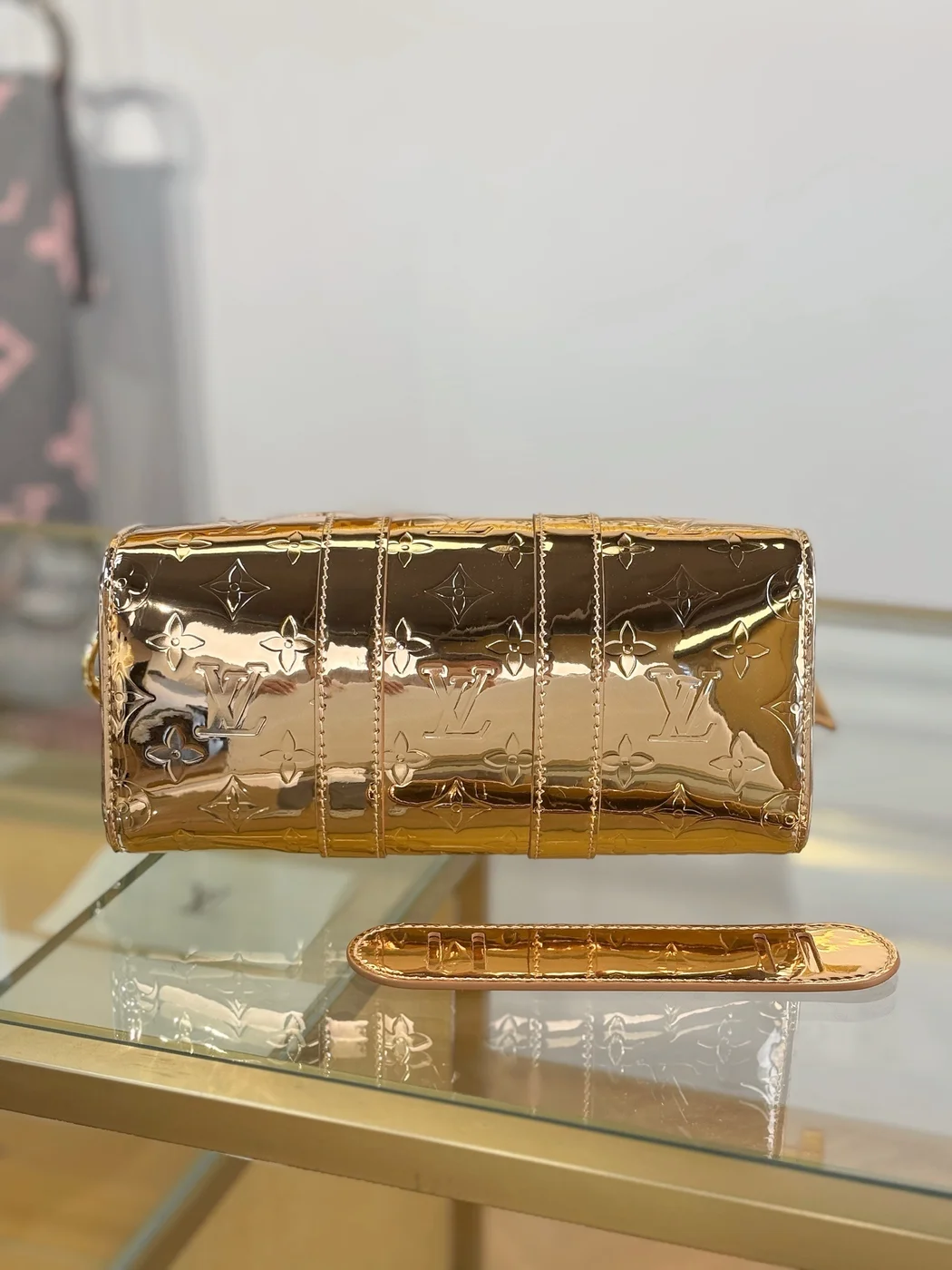 Louis Vuitton Limited Edition Gold Monogram Miroir Speedy 30 bag product view 4