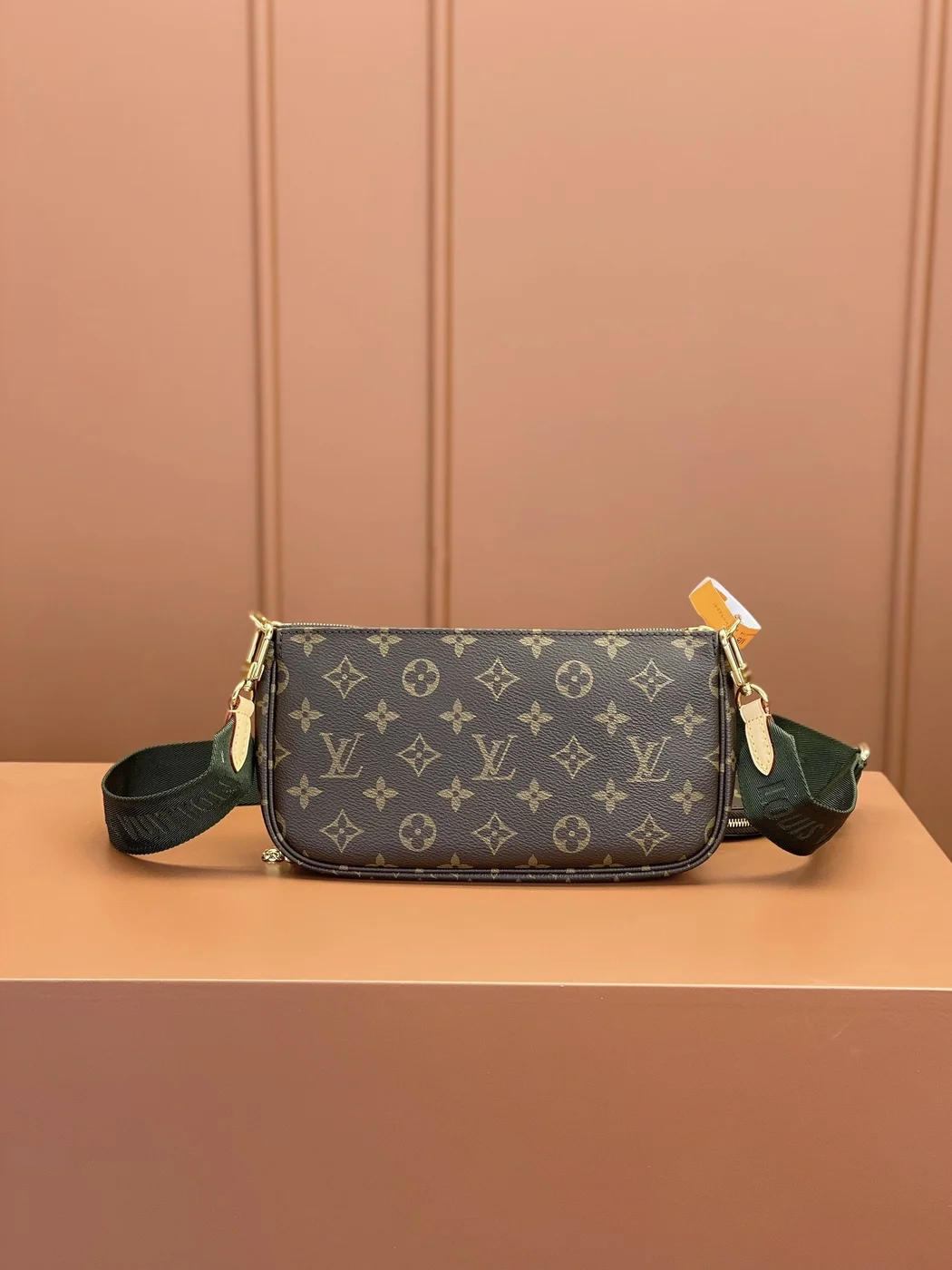 Louis Vuitton Multi Pochette Handle Fabric Green Handbags Monogram product view 3