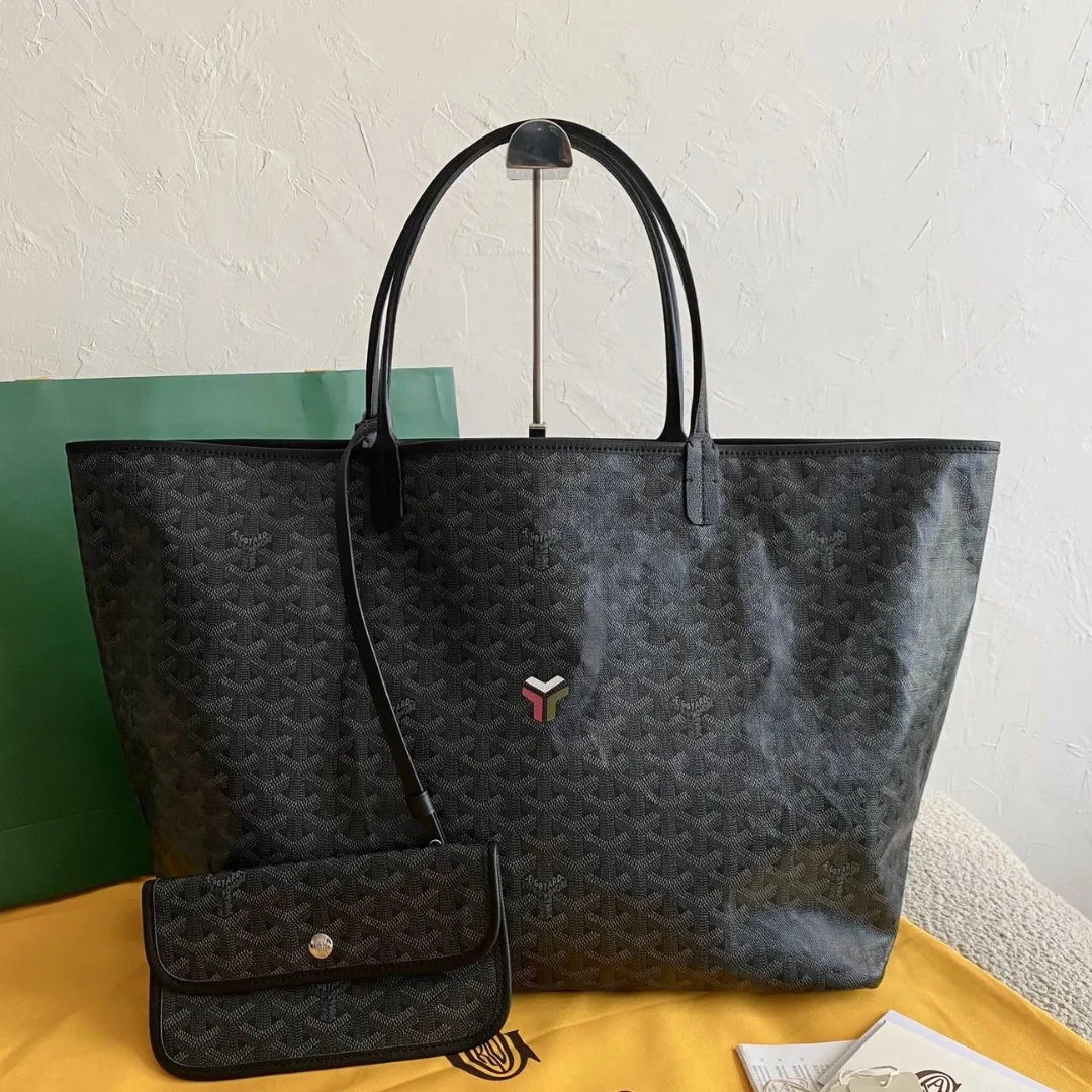 Goyard Black Goyardine Saint Louis PM Leather Bag product view 1