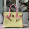 Hermès Birkin 30 Yellow/Rose Pink Togo Leather Gold Hardware Bag product view 6