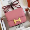Hermès Constance Bag Epsom Gold Handbags Pink 19 cm product view 1