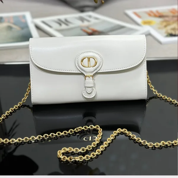 Dior Bobby Women’s Crossbody Bag White Smooth Leather 21.5x12x4cm product view 1