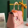 Goyard Saigon Handbag Pink Women’s Wooden Handle 20x15cm product view 6
