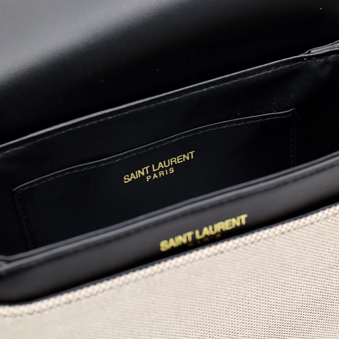 Saint Laurent Solferino Medium Shoulder Bag with Contrast Trim product view 8