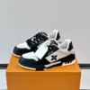 Louis Vuitton Men Black White Leather Sneakers product view 3
