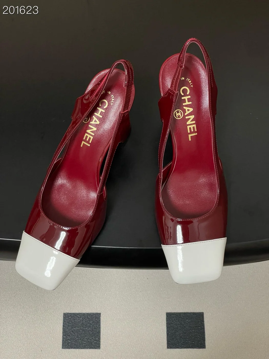 Chanel Slingback Heels Red White product view 3