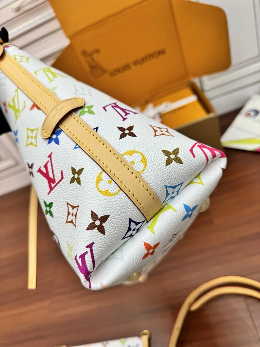 Louis Vuitton x Takashi Murakami CarryAll PM bag product view 6