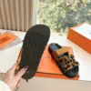 Hermès Women Tan Suede Leopard Print Slippers product view 2