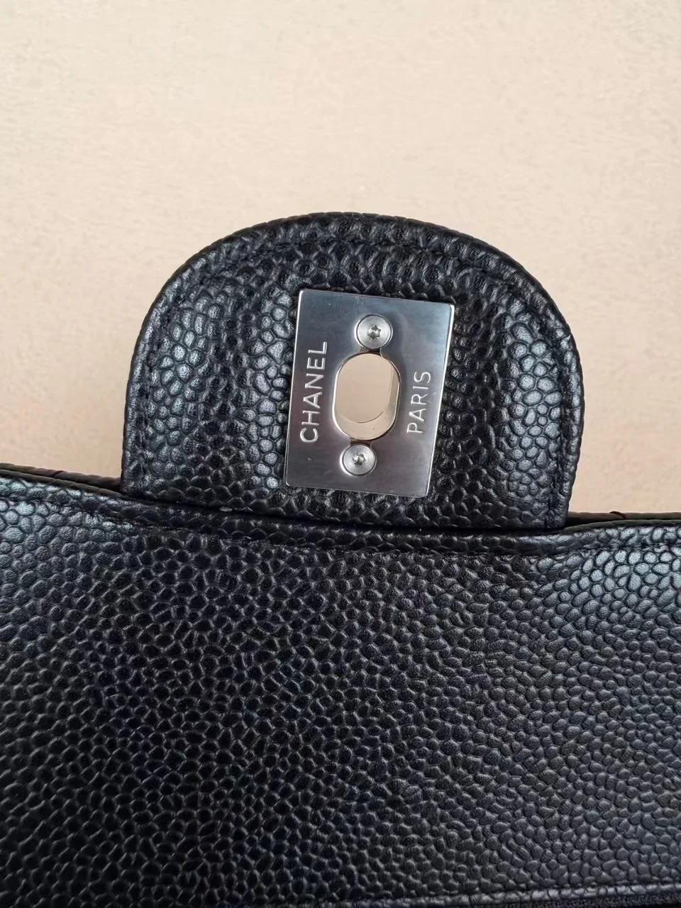 Chanel Classic Flap Medium 25 Black Silver Hardware Bag product view 3