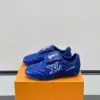 Louis Vuitton Men Blue Leather Sneakers product view 3