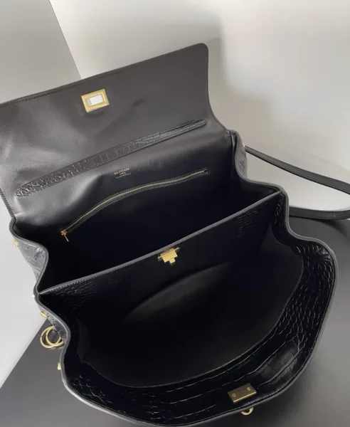 Balenciaga Rode Bag Black Crocodile Leather product view 4