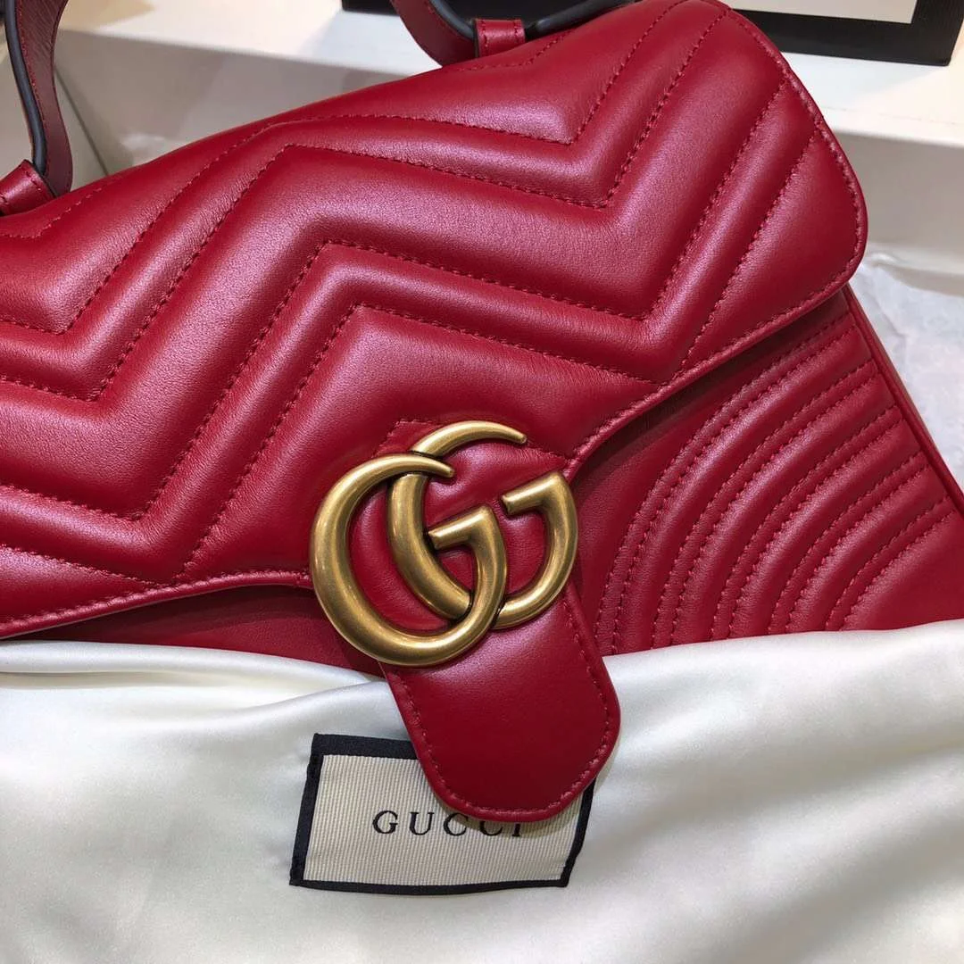 Gucci Marmont Top Handle Women’s Handbag Red 27 cm product view 2
