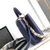 Louis Vuitton Capucines BB Woman’ Navy Blue Handbags 27x18x9cm product view 9