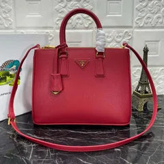 Prada Pra Galleria 32 Bag In Cherry Red Saffiano Leather product view 1