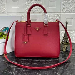 Prada Pra Galleria 32 Bag In Cherry Red Saffiano Leather product view 1