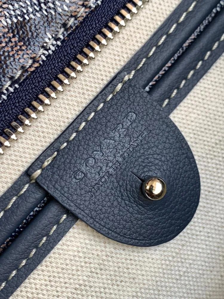 Goyard Navy Blue Goyardine Coated Canvas and Leather Saint Louis PM Tote product view 5