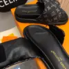 Louis Vuitton Women Black Canvas Monogram Slide Sandals product view 2