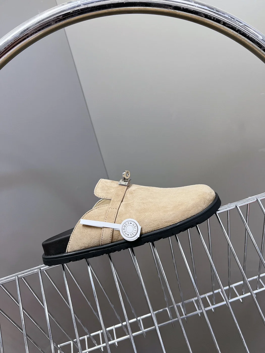 Hermès Women Beige Suede Mules product view 2