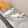 Louis Vuitton Women White Leather Red Accent Sneakers product view 3