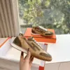 Hermès Women Brown Suede Sneakers product view 5