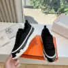 Hermès Women Black Mesh And Leather Sneakers product view 6