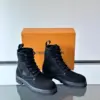Louis Vuitton Men Black Suede Leather Boots product view 5