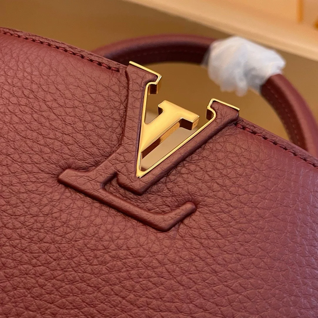 Louis Vuitton Capucines Woman’s Dark Red Handbags 27x21x10cm product view 5