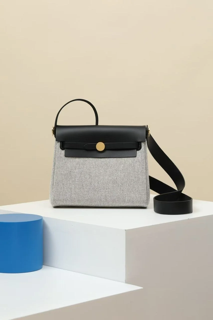 Hermès Herbag Mini in Ecru/Black gold hardware Bag product view 1