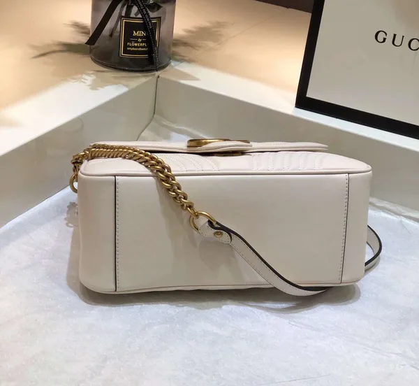 Gucci Marmont Top Handle Handbag White 27 cm product view 6
