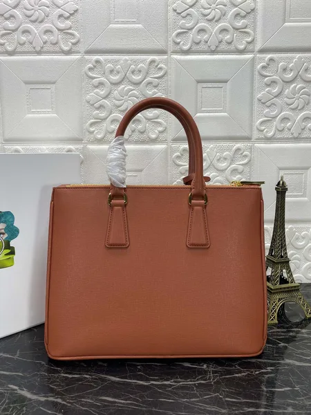Prada Pra Galleria 32 Bag In Bronze Orange Saffiano Leather product view 2