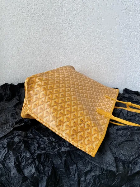 Goyard Yellow Goyardine Canvas  Chevroches Calfskin Saint Louis PM Tote product view 2