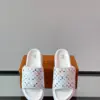 Louis Vuitton Men White Patterned Leather Slides product view 6