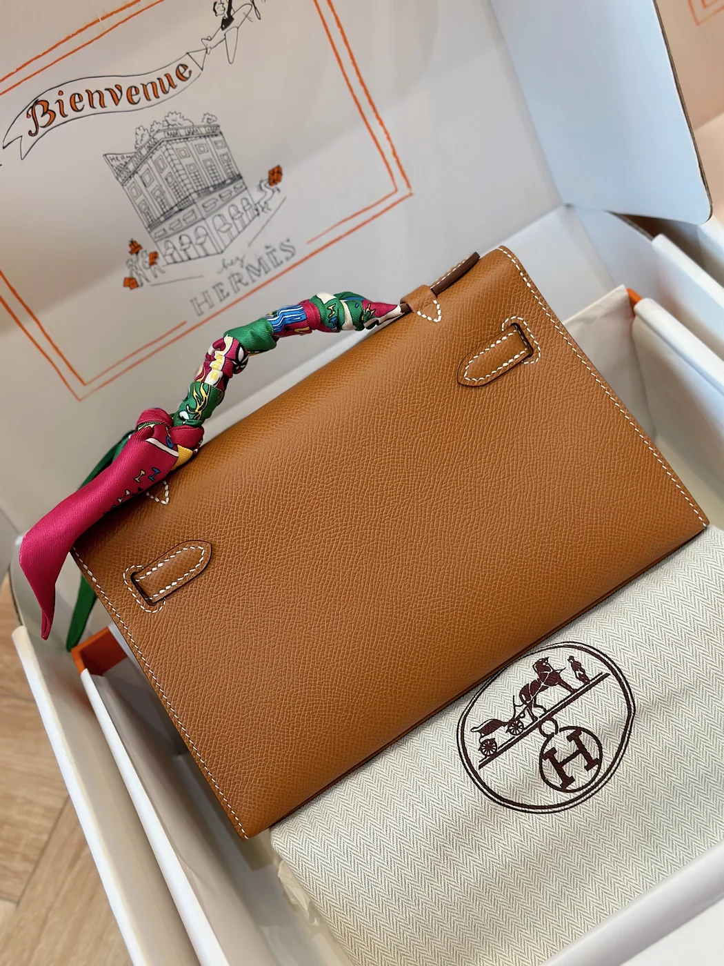 Hermès Pochette Brown Gold Hardware Bag product view 2