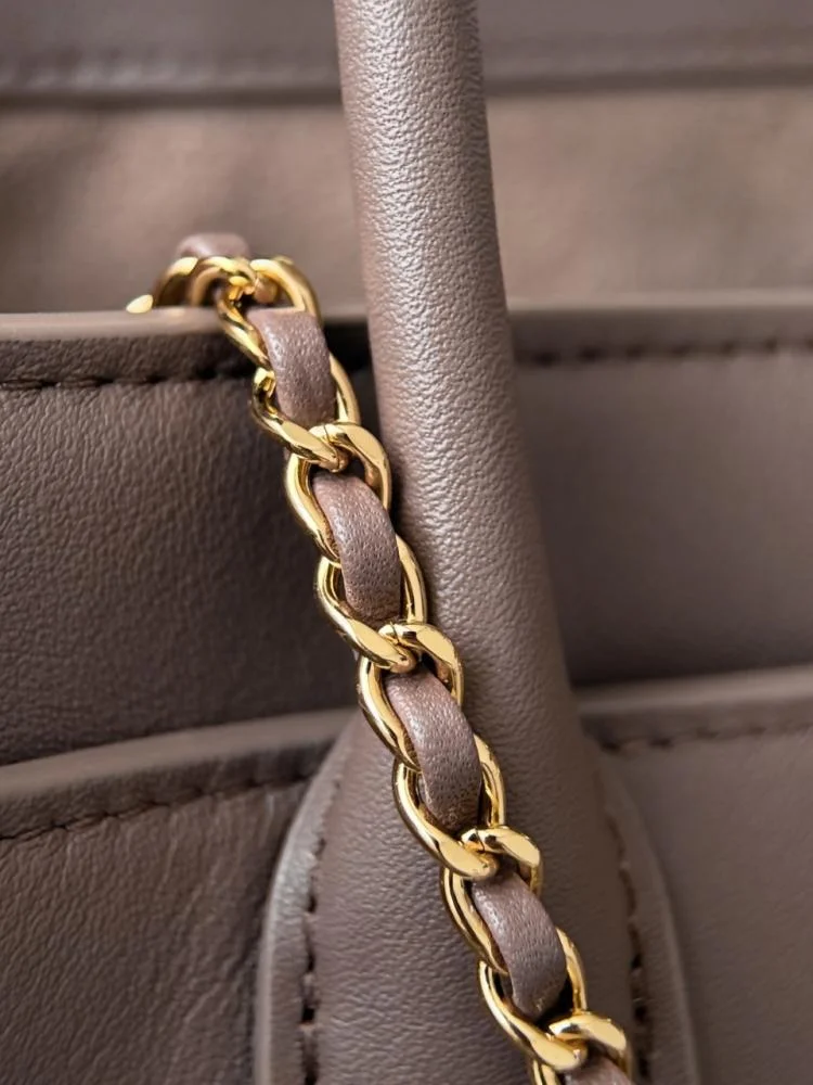 Chanel Archetype Shopping Tote Brown Gold Hardware product view 5