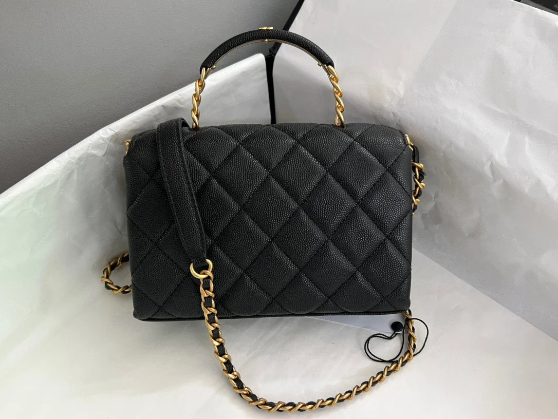 Chanel Handle Woman’s Handbags Demi Lock Gold With Leather 19 cm product view 8