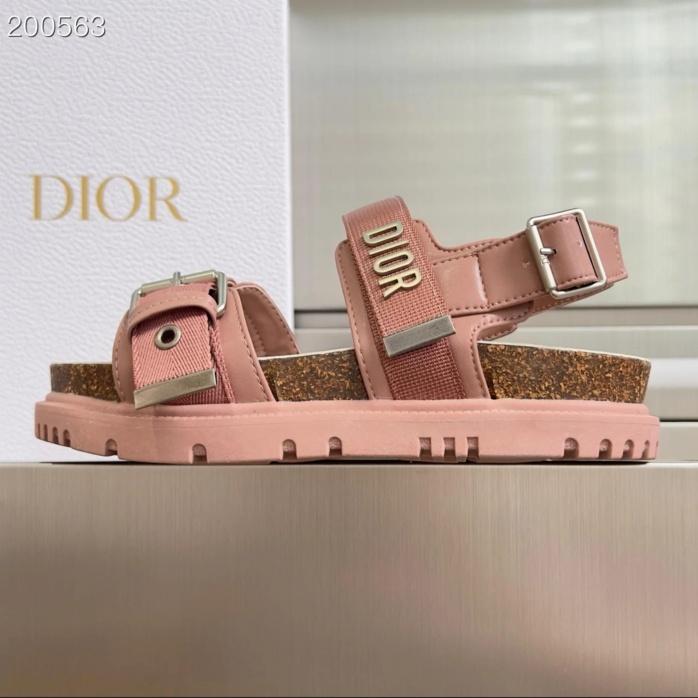 DiorAct model Sandal In pink product view 1