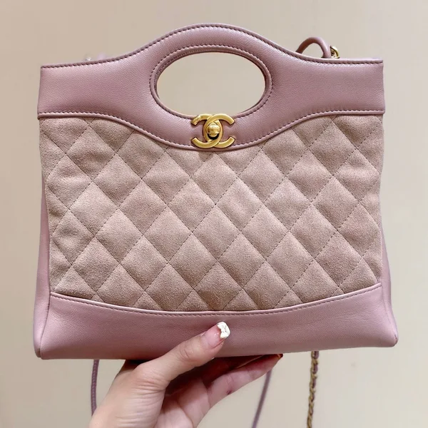 Chanel Calfskin Suede Quilted Mini 31 Shopping Bag product view 1
