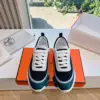 Hermès Women Navy Blue White Mesh Sneakers product view 1