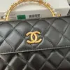 Chanel Woc Black Handbags Pearl Handle Plated Lock Gold 19 cm product view 5