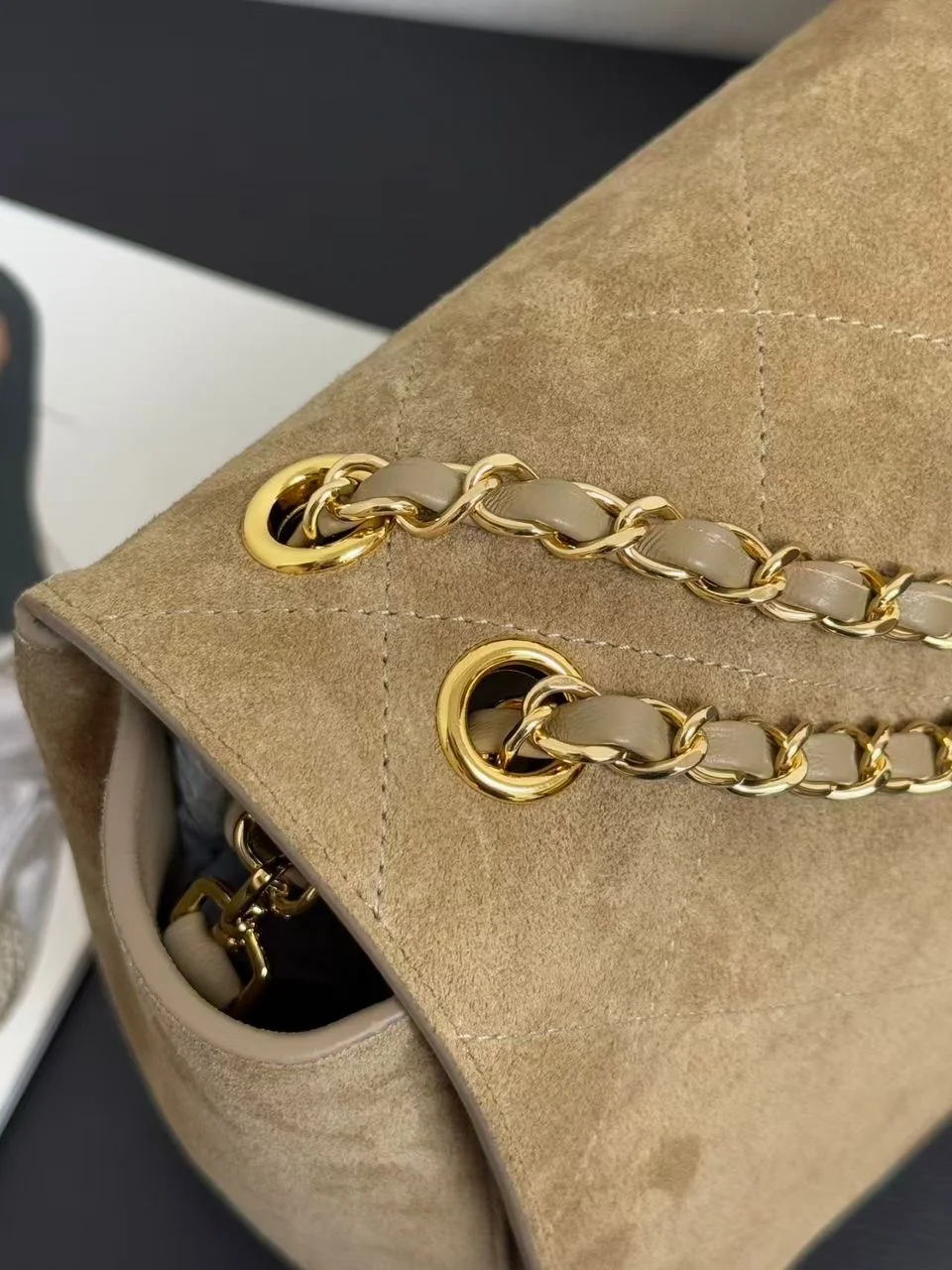 Chanel Suede Souplissimo Maxi Flap large Bag product view 3