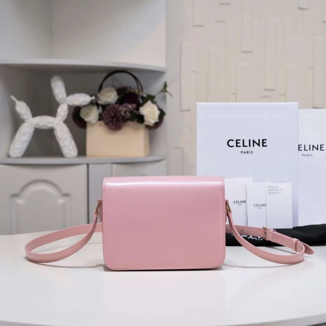 Celine Mini Handbag Pink Smooth Leather 19 cm product view 7
